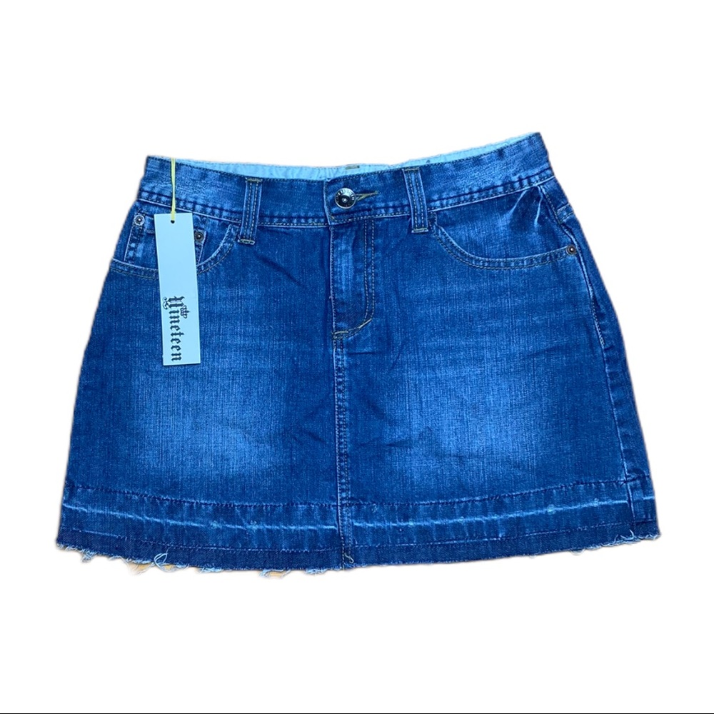 NWT - RAW HEM MINI DENIM SKIRT by Nineteen